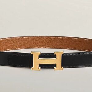 NWT - HERMES - H belt buckle & Reversible leather strap 32 mm